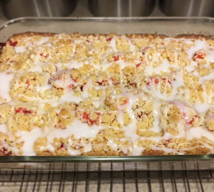 Cherry Coffee Cake with Glaze