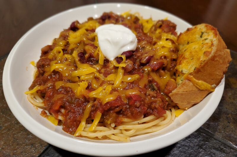 Slow Cooker Chili Spaghetti
