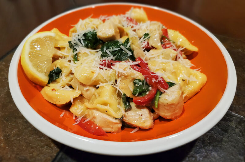 Lemon, Chicken, and Spinach with Tortellini
