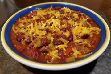 Slow Cooker Homestyle Chili with Italian Sausage Bowl