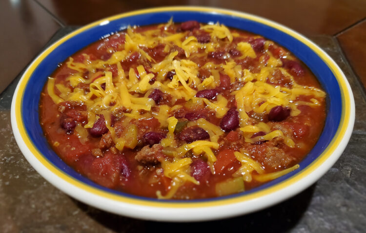 Slow Cooker Homestyle Chili with Italian Sausage Bowl