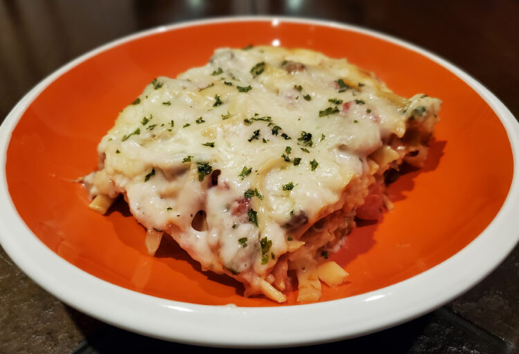 Italian Sausage and Fettuccine Bake