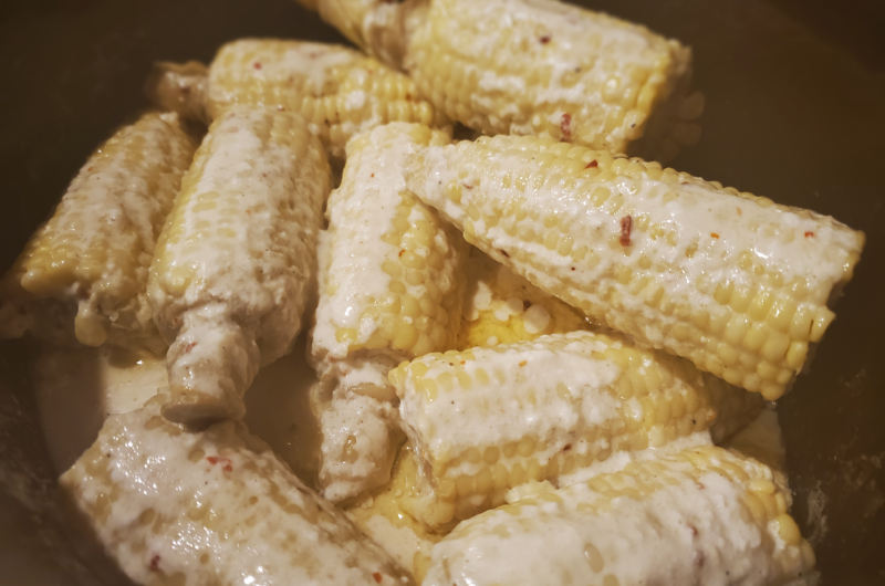 Slow Cooker Corn on the Cob with Coconut Milk